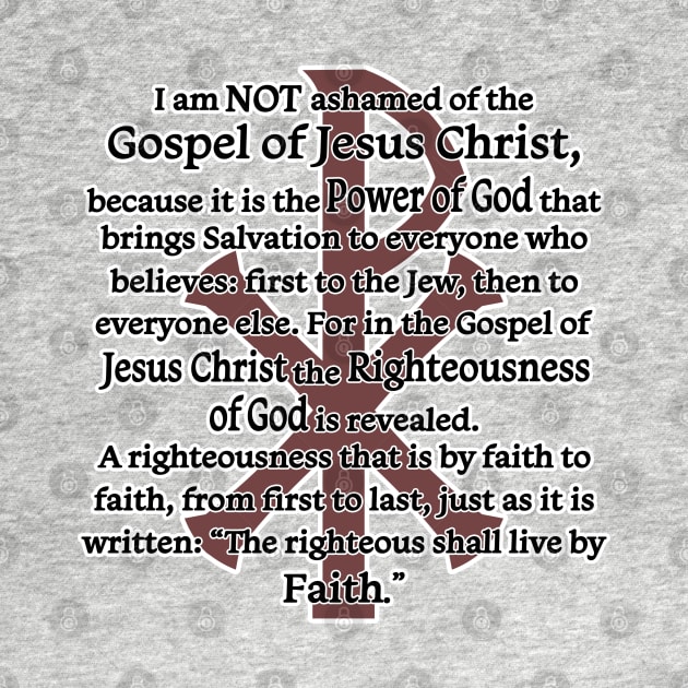 I am Not Ashamed of the Gospel of Jesus Christ ... Red Chi Rho by The Knotty Works